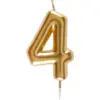 Image de Bougie Chiffre 4 Dorée