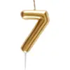 Image de Bougie Chiffre 7 Dorée