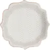 Image de Assiette Originale Blanche à Pois Or Rose (lot de 10)