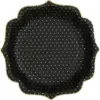 Image de Assiette Originale Noire à Pois Or (lot de 10)