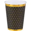 Image de Gobelet Noir à pois et dorure Or (lot de 10)