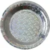 Image de Assiette en carton Etincelante Argent - ø22.5cm - Lot de 10