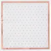 Image de Serviette Blanche à Pois et Dorure Or Rose (lot de 20)