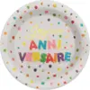 Image de Assiette Joyeux Anniversaire ballon (Lot de 10)