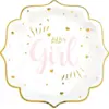 Image de Assiette Baby Shower Girl Rose (lot de 10)