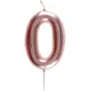 Image de Bougie Anniversaire Chiffre 0 Or rose