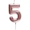 Image de Bougie Anniversaire Chiffre 5 Or rose