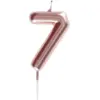 Image de Bougie Anniversaire Chiffre 7 Or rose