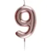 Image de Bougie Anniversaire Chiffre 9 Or rose