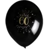 Image de Ballon 60 ans Noir Or (lot de 8)