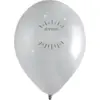 Image de Ballon Joyeux Anniversaire Métallisé Argent (lot de 8)