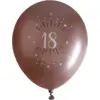 Image de Ballon 18 ans Or Rose ø 30cm (lot de 6)