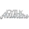 Image de Confettis en Bois Joyeux Anniversaire Argent (Lot de 10)