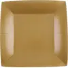 Image de Petite Assiette Carrée Or 18cm - Lot de 10