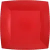Image de Petite Assiette Carrée Rouge 18cm - Lot de 10