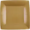 Image de Grande Assiette Carrée Or 23cm - Lot de 10