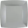 Image de Grande Assiette Carrée Argent 23cm - Lot de 10