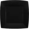 Image de Grande Assiette Carrée Noire 23cm - Lot de 10