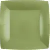 Image de Grande Assiette Carrée Vert Olive 23cm - Lot de 10