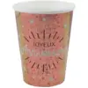 Image de Gobelet Joyeux Anniversaire Or Rose (lot de 10)