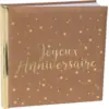 Image de Livre d'Or Joyeux Anniversaire Métallisé Or/Kraft