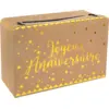 Image de Urne en papier Joyeux Anniversaire Or/Kraft
