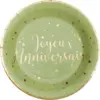 Image de Assiette Joyeux Anniversaire Olive (lot de 10)