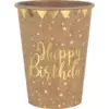 Image de Gobelet Happy Birthday Kraft - lot de 10
