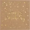 Image de Serviette Happy Birthday Kraft - Lot de 20