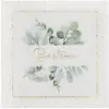 Image de Serviette Baptême Feuillage - Lot de 20