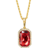 Image de Collier Vampire avec Pendentif Rubis   Chaîne 72 cm