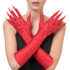 Image de Gants Diablesse Rouges à Strass 45 cm   Accessoire Halloween
