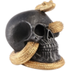Image de Crâne avec Serpent Doré 14,5 cm   Décoration Halloween