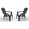 Image de Lot de 2 fauteuils Wilsa Garden Adirondack Gris 74x81x85 cm 600070