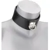Image de Collier cuir BDSM et laisse chaine avec cadenas