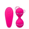 Image de Boules de geisha et télécommande vibrantes Deity oeuf vibrant sans fil pour femme et couple - Fuchsia