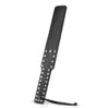 Image de Paddle noir similicuir et rivets BDSM 38,0cm