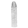 Image de Gaine à penis texturée transparente taille M 15,0cm