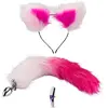 Image de Rosebud plug anal queue de chat et serre tête