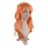 Image de Perruque cheveux roux longs et ondulés avec frange