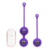 Image de Duo de boules de geisha vibrantes Feely oeuf vibrant sans fil pour femme et couple - Violet foncé