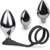 Image de Bijou anal double anneau avec 3 plugs
