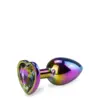 Image de Bijou anal rosebud coeur arc-en-ciel S