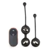 Image de Boules de geisha télécommandées Flash oeuf vibrant sans fil pour femme et couple - Noir