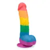 Image de Gode godemichet ventouse courbé réaliste Pride