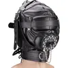 Image de Cagoule BDSM de privation sensorielle avec bouchon amovible