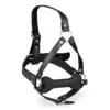 Image de Bâillon harnais avec os en silicone 12,3cm Puppy Play Kinky