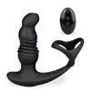 Image de Vibromasseur anal Stimulateur prostatique vibrant et va-et-vient avec anneaux Soulmate - Noir