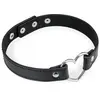 Image de Collier ras de cou en similicuir et coeur en métal