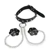 Image de Collier BDSM à pointes et nippies à rivets